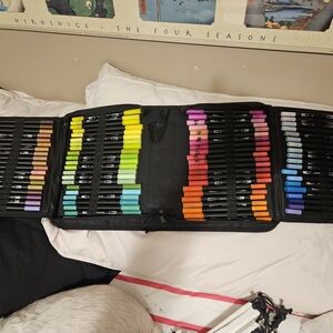 120 Pc. Colorful Dual-tip Brush Marker Set